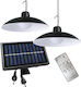 Eko Light Κρεμαστό Ηλιακό Φωτιστικό 6W 150lm Φυσικό Λευκό 4000K με Τηλεχειριστήριο IP44
