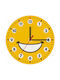 Koupakoupa Wall Clock Wooden Yellow Ø19cm