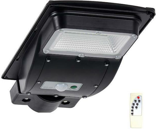 Polux Lampă Solară Stradală 3W 250lm Alb Rece 6000K cu Senzor de Mișcare, Fotocelulă și Telecomandă IP65 5.5cmx18.7cmx36cmcm