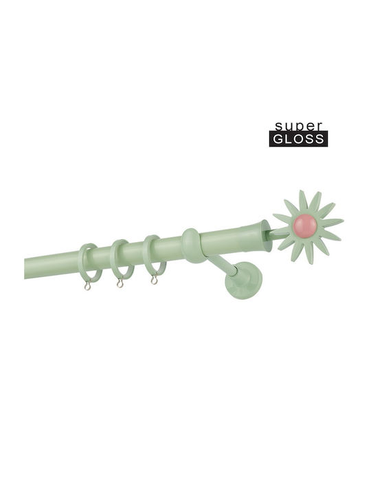 Zogometal Metallic Curtain Pole Prestige Collection Single Φ25mm 160cm Green