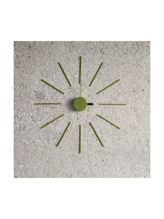 Klox Wall Clock Plastic Khaki