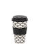 Ecoffee Cup Κούπα Μπαμπού με Καπάκι Μαύρη 400ml