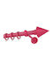 Zogometal Metallisch Vorhangstange Doppel mit Schiene Φ25mm 200cm Fuchsie