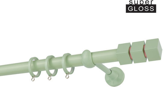 Zogometal Metallic Curtain Pole Prestige Collection Single Φ25mm 160cm Green