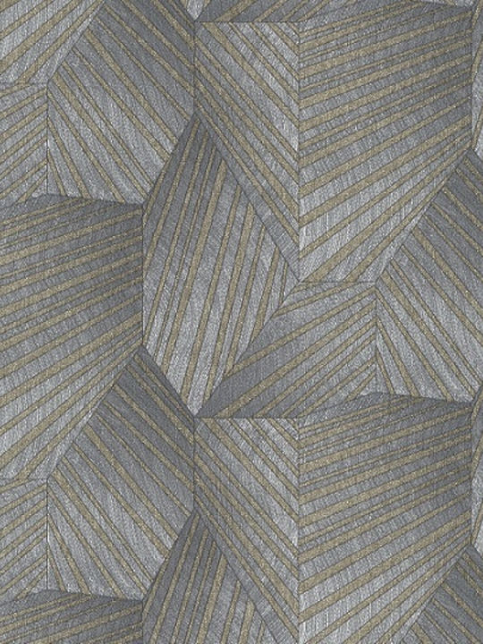 Wallpaper Vinyl Gray L1000xW53cm Washable