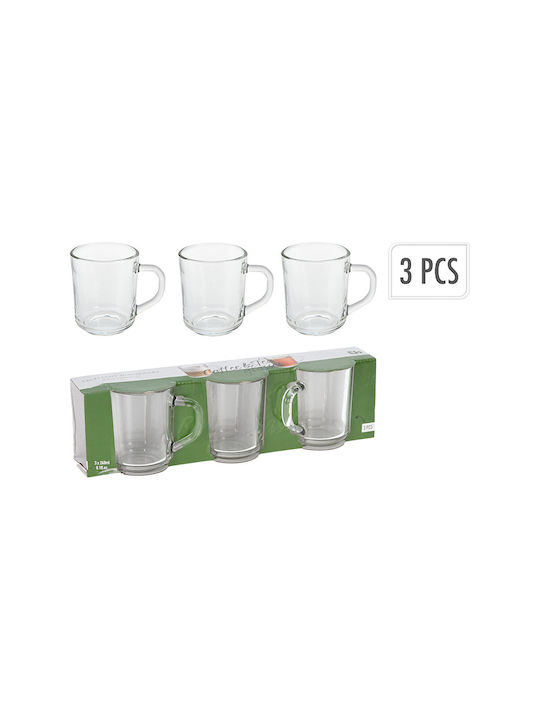 Tasse Glas Transparent 240ml 3Stück