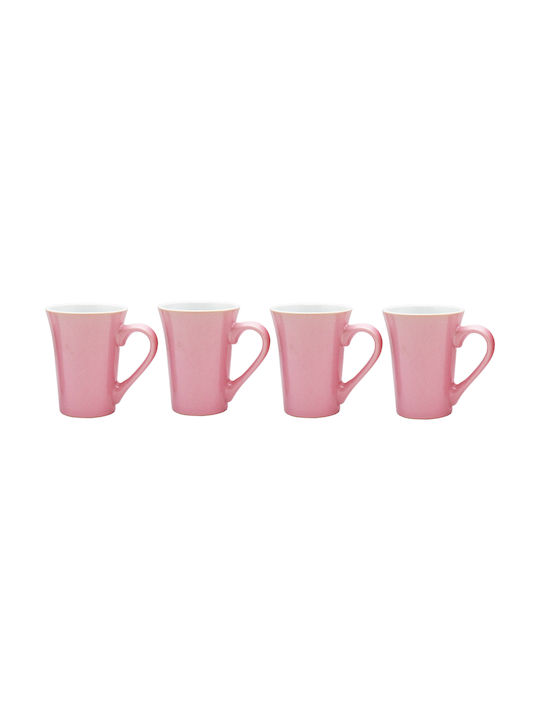 Tasse Keramik Rosa 4Stück