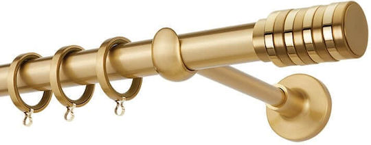 Zogometal Μεταλλικό Κουρτινόξυλο Prestige Collection Διπλό με Σιδηρόδρομο Φ25mm 160εκ. Όρο Ματ/Όρο