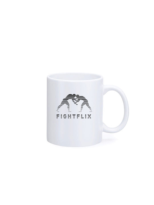 FightFlix Cană Ceramică Albă 350ml 1buc