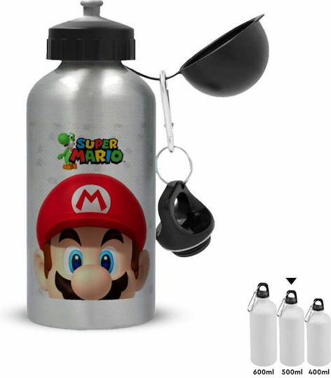 Koupakoupa Kids Water Bottle Super Mario Stainless Steel Silver 500ml