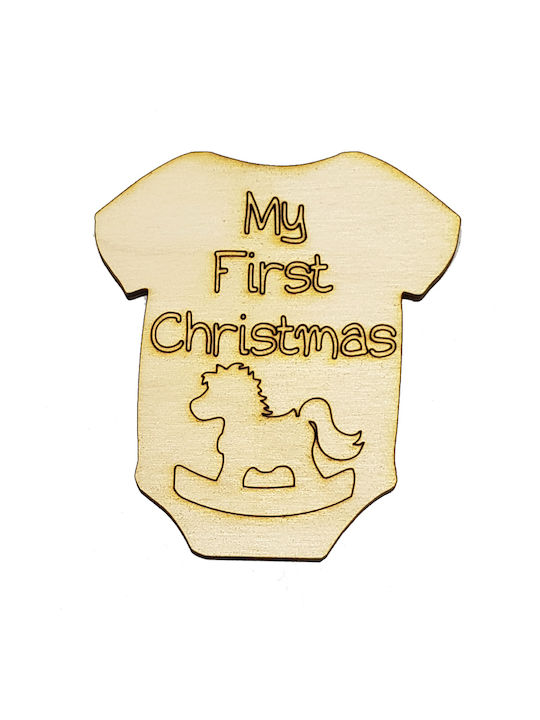 Hanging Ornament Label Wooden Beige
