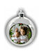 Hängendes Kugel Ornament Ornament Glas Silber 8cm