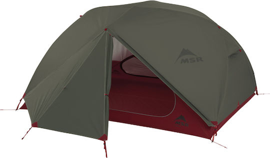 MSR Elixir 3 Red Backpacking Tent Camping Tent Igloo Green with Double Cloth 3 Seasons for 3 People Waterproof 1500mm 324x213x104cm