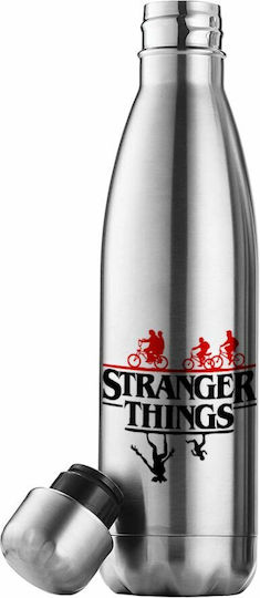 Koupakoupa Stranger Things Recyclable Bottle Thermos Stainless Steel BPA Free 500ml Silver