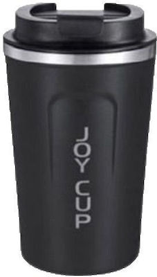 Glass Thermos Stainless Steel BPA Free Black 380ml with Mouthpiece