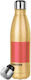 Pantone Bottle Thermos Stainless Steel 500ml Gold with Straw