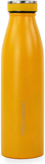 Yoko Design Sticlă Termos Oțel inoxidabil Fără BPA 500ml Galben