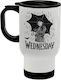 Koupakoupa Stainless Steel Thermos Bottle 450ml White with Handle and Straw