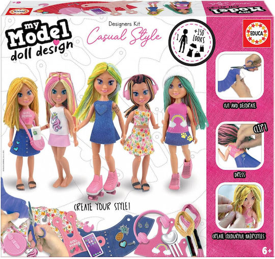 Educa Children's Craft Design Your Doll Casual Style for Children 6+ years old Years