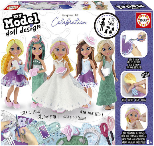 Educa Children's Craft My Model Doll Design- Celebration for Children 6+ years old Years