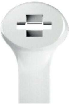 Elematic 2 Lock Πλαστικά Δεματικά Καλωδίων 100mmx2.5mm σε Λευκό χρώμα (100τμχ) 1203