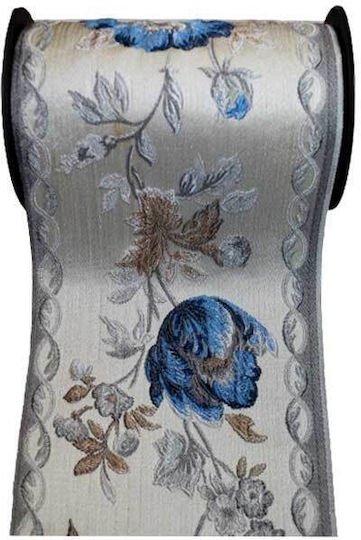 Υφασμάτινη Κορδέλα Floral Γκρι