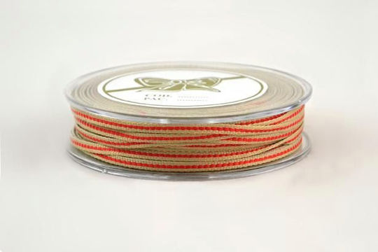Kappa Decor Stoff Band Monochrom Rot 18meters mit Breite 3mm
