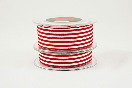 Kappa Decor Samt Band Gestreift Rot 9meters