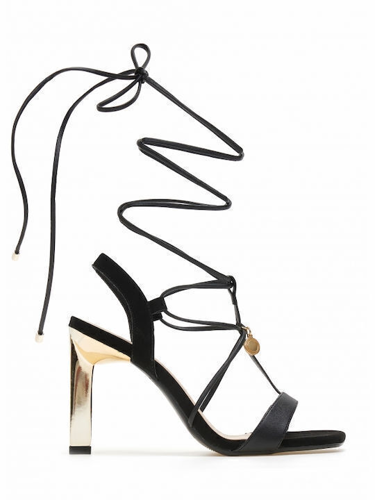 Bebece Din piele Sandale Negre