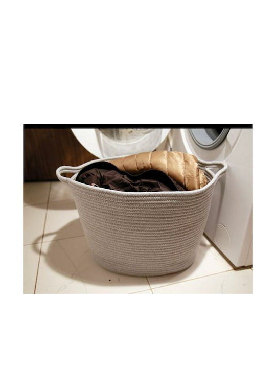 Natural Home Fabric Laundry Basket 46x30x30cm Beige