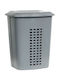 ΒΙΟΜΕΣ Laundry Basket Plastic with Cap 43x26x55cm Gray