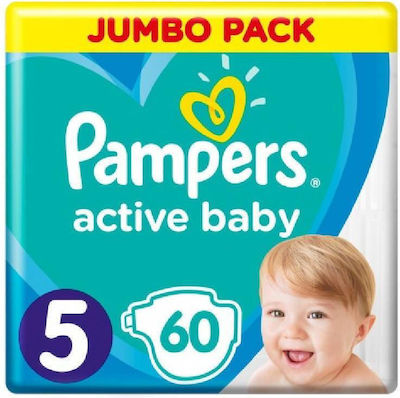 Pampers Scutece cu bandă adezivă Active Baby Active Baby Nr. 5 pentru 11-16 kgkg 60buc