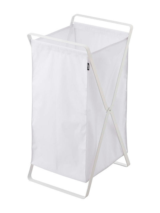 Yamazaki Collapsible Fabric Laundry Basket 30x36x64cm White