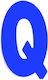 Sign with Text in Blue Color 5cm 6308000000170