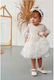 Bonito Baby White Baptism Clothing Set with Hair Accessories & Dress made of Tulle 2pcs