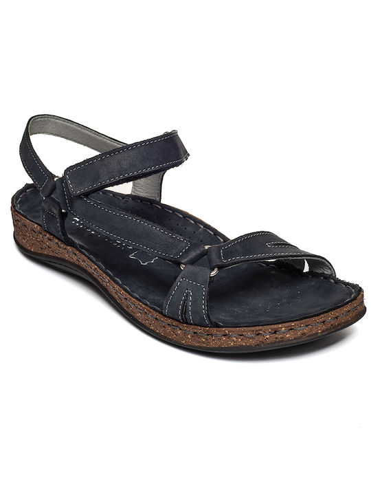 Air Anesis Leather Women's Sandals Navy Blue