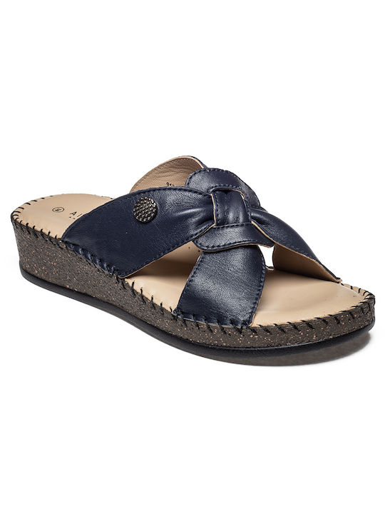 Sommer Damenplattformen Marineblaue