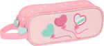 Safta Globitos Pencil Case with 2 Compartments Pink