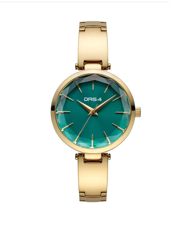 DAS.4 Damen Uhr mit Gold Metallarmband