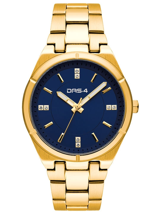 DAS.4 Damen Uhr mit Gold Metallarmband