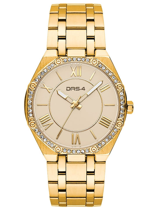 DAS.4 Women's Watch with Gold Metal Bracelet