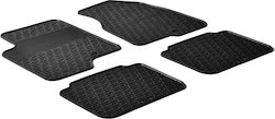 Auto Gs Set of Front and Rear Mats Tray Type 4pcs from Rubber for Opel Antara Chevrolet Captiva Black