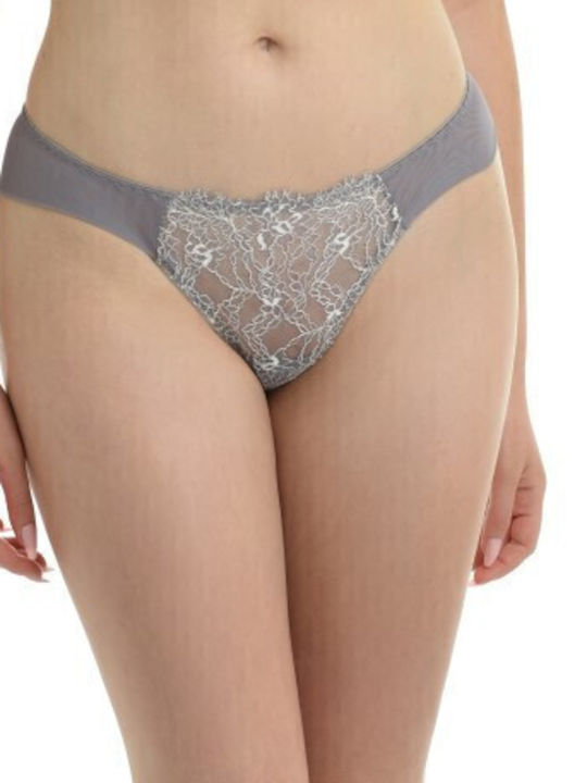 Damen Brasilien Nahtlos mit Spitze Beige