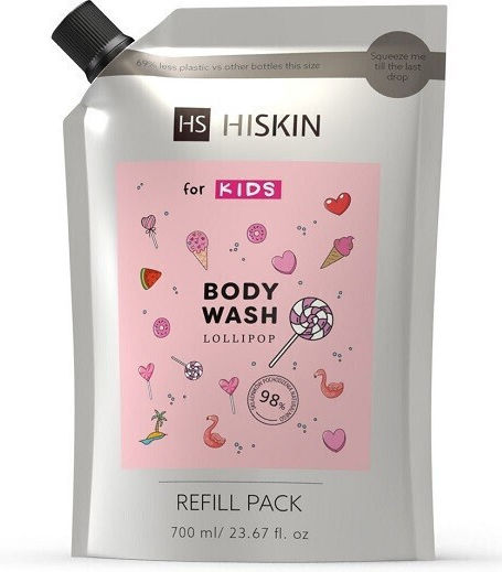 HiSkin Παιδικό Αφρόλουτρο Lollipop με Aloe Vera σε Μορφή Gel 700ml