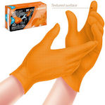 Biosoft Nitrile Safety Disposable Gloves Orange 9400016