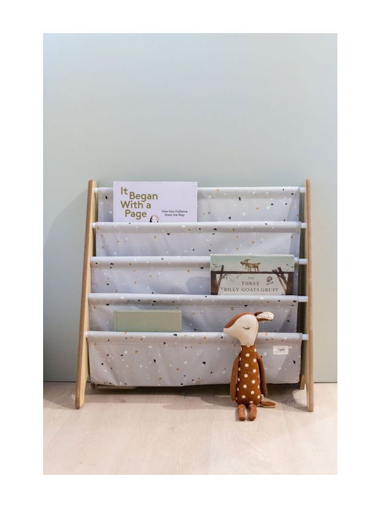 Bibliotecă pardoseală Lemn Terrazzo Grey 25.4x25.4x61cm