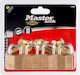 Steel Padlock Brass with Key 50mm 6pcs