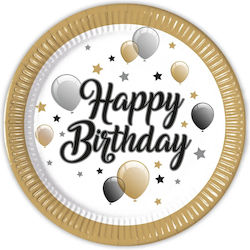Gemar Happy Birthday Πιάτο για Party 8τμχ