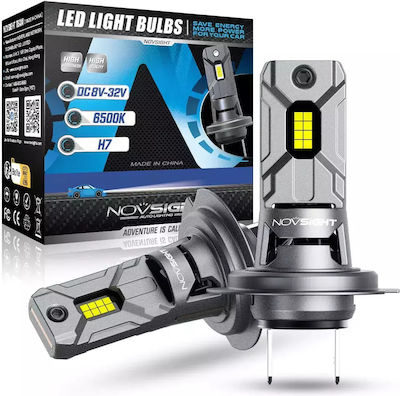 NovSight Lamps Car H7 LED 6500K Cold White 12V 60W 2pcs