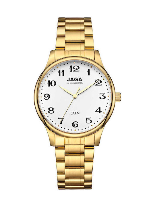 Jaga Men's Watch 41mm Battery with Gold Metal B...